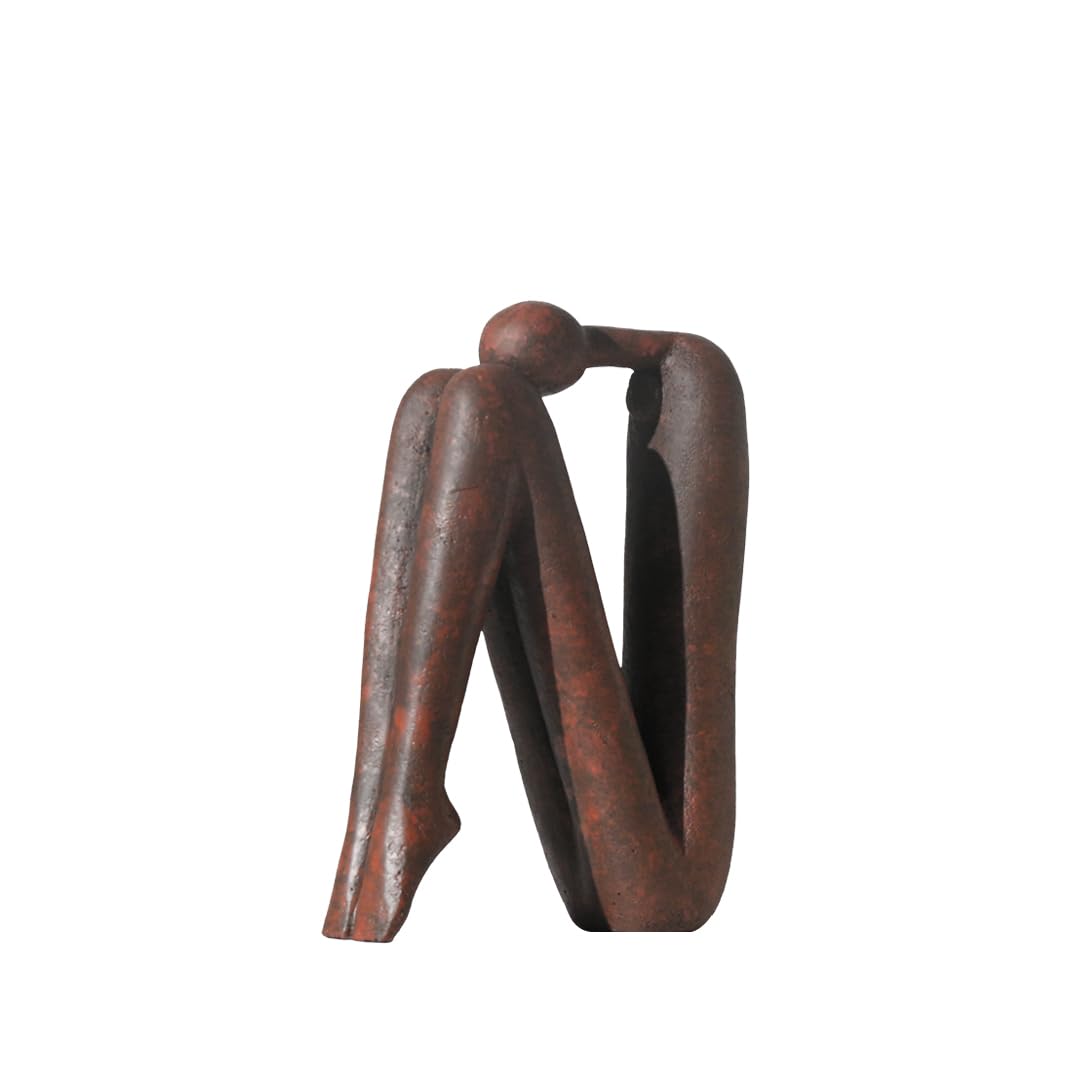 Decorative Bookends for Shelves，Bookends for Heavy Books Resinous Thinker Statue,Book Shelf Decor，Modern Creative Office Company Bookends Ornament Decorations SZGYCSM