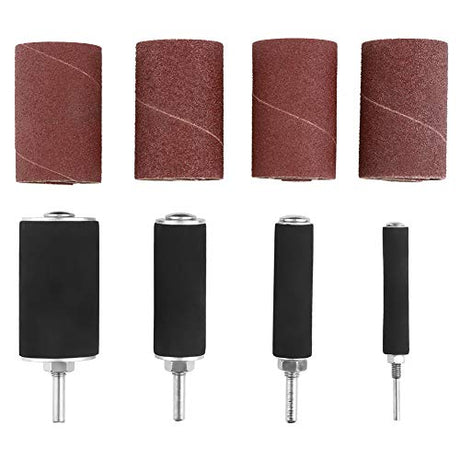 125 Speed Drum Sander Kit, Spindle Sanding Drum Sander Tool Kit Set with Case for Drill Press, for Sanding Contours, Flexible Shaft, Home Improvement 125