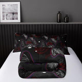 Black Butterfly Comforter Sets Twin Size, Black Butterfly Flowers 3D Animal Pattern Kids Bedding Sets for Girls Teens 3 Piece Bedroom Decor Comforter with 2 Pillowcases Nttopship