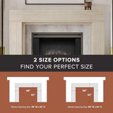 Modern Ember Sabine Wood Fireplace Mantel Surround Kit, Unfinished 56" x 42" Opening | 80" x 54" Overall | Minimal Modern Aesthetic; Includes Wooden Mantel Surround & Shelf Modern Ember