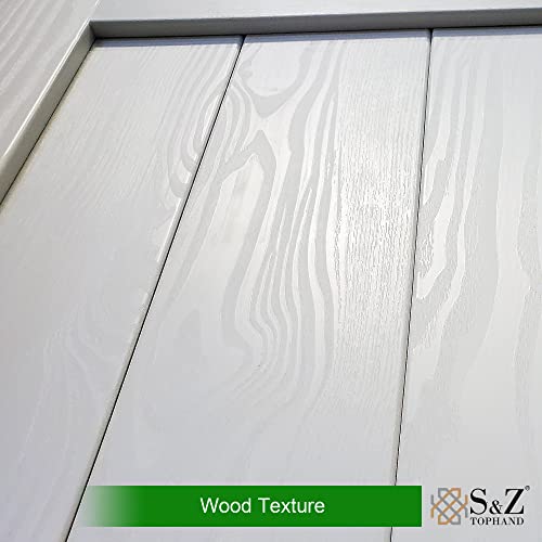S&Z TOPHAND® 36in x 84in MDF Barn Door with 6.6FT Sliding Door Hardware Kit, 24-54in Solid Barn Door Slab Covered with Water-Proof PVC Surface S&Z TOPHAND