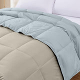 Modern Threads Down Alternative Reversible Comforter Beige/Light Blue Twin Modern Threads