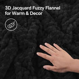 BEDELITE Fluffy Queen Comforter Set - Black Fleece Soft Comforter for Queen Size Bed, Luxury Warm Bedding Set for Winter, Fuzzy Bed Set 3 Pieces (1 Comforter, 2 Pillowcases) BEDELITE