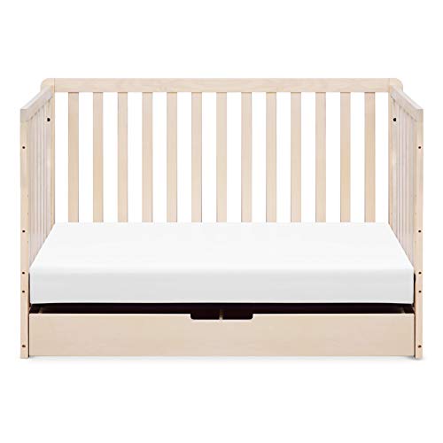 Carter's by DaVinci Colby 4-in-1 Convertible Crib with Trundle Drawer in Washed Natural, Greenguard Gold Certified, Undercrib Storage