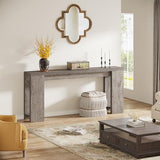 Tribesigns 70.9-Inch Extra Long Console Table, Farmhouse Wood Sofa Table Behind Couch, Narrow Entryway Accent Table for Living Room, Hallway, Entrance, Foyer, Grey Tribesigns