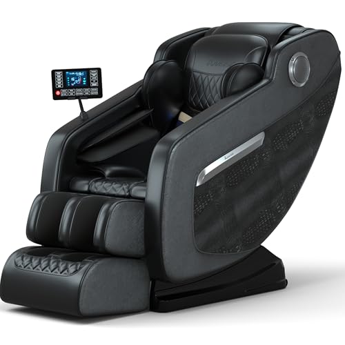 DOVRYTHEN Zero Gravity Full Body Massage Chair - 4.7" Extendable Footrest for Tall Users 5ft-6'3",Lumbar Heat & Foot Rollers, Relieve Back Pain for Sedentary Workers/Tall Users (Home Office) DOVRYTHEN