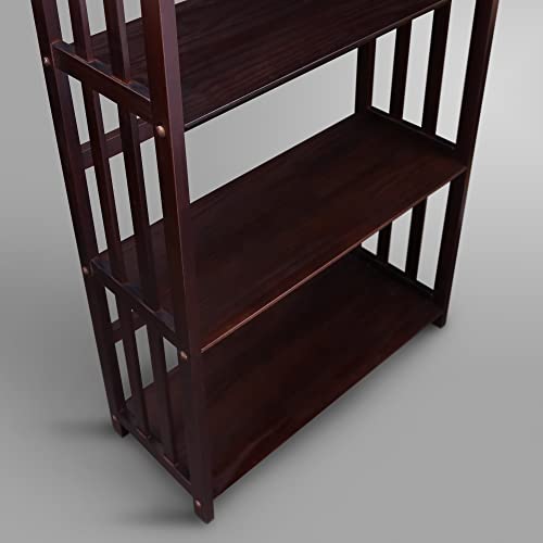 Casual Home Mission Style 5-Shelf Bookcase, Espresso Casual Home