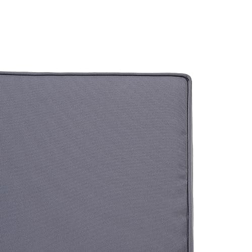 Christopher Knight Home Panama Outdoor Acacia Wood Chat Set with Water Resistant Cushions, 4-Pcs Set, Teak Finish / Grey Christopher Knight Home