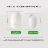THXSILK Pure Mulberry Silk Comforter Cool for Summer, Grade 7A Natural Mulberry Silk Filled Duvet Luxury Bedding, Cotton Cover, King Size 102in x 91in/260cm x 230cm, Weight 1.98lb/0.9kg THXSILK