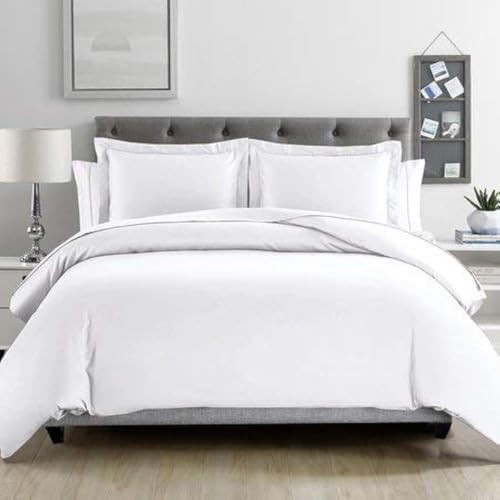 PLUSHY COMFORT Luxury Queen Size Duvet Cover Set with 2 Pillow Case in 100% Egyptian Cotton Fabric, 100% Long Staple Cotton Single Yarn, Zipper Clouser Queen Duvet Cover Set in 600 Tc Fabric PLUSHY COMFORT