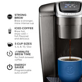 Keurig K-Elite Single Serve K-Cup Pod Coffee Maker, with Strength and Temperature Control, Iced Coffee Capability, 8 to 12oz Brew Size, Programmable, Brushed Slate Keurig