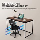 YSSOA Office Ergonomic Mesh Computer Chair with Wheels & Arms, Black, Lumbar Support YSSOA