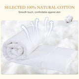 YOUR MOON Luxurious All Season Wool Comforter Twin Size, 100% Natural Australian Wool Filling, Hypoallergenic Comforter Duvet Insert, Noiseless Cotton Shell (White) YOUR MOON