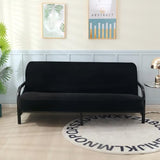 OctoRose Full Size 54x75x8inch 3 Side Zipper Classic Soft Micro Suede Futon Cover Slipcover Sofa Day Bed Mattress Cover Couch Protector (Cover ONLY) (Black) OctoRose