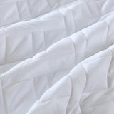HORIMOTE HOME Quilt Set Twin Size White, Classic Geometric Diamond Stitched Pattern, Ultra Soft Microfiber Lightweight Bedding Set Bedspread Coverlet for All Season (1 Quilt and 1 Pillow Sham) HORIMOTE HOME