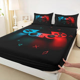 Gaming Bedding Sets for Boys Gamer Sheet Set King,Blue Red Gamepad Bed Sheet Sets Kid Men Video Games Fitted Sheet for Teen Child Game Room Decor Black Classic Retro Gaming Flat Sheet with Pillowcase Erosebridal