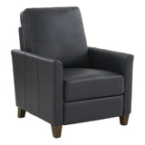 Comfort Pointe Penny Midnight Blue Faux Leather Modern Push Back Recliner Comfort Pointe