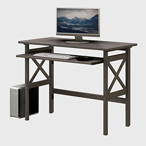 Winsome Wood Xander Computer Desk, Oyster Gray - WoodArtSupply