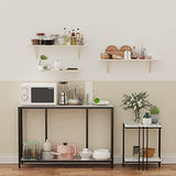Wisfor 2-Tier Marble Console Table - Modern Entryway Hallway Foyer Table, White, 47.2x11.8x30.7 inch Wisfor