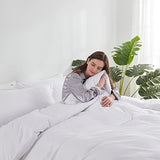 Hearth & Harbor White Duvet Cover King Size - 3 Piece Soft Double Brushed Bedding Set - Includes 1 King Duvet Cover with Button Closure 104x90 inches and 2 Pillow Shams Hearth & Harbor