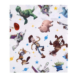 NoJo Disney Toy Story Taking Action Blue, Green and Yellow 4 Piece Toddler Bed Set - Comforter, Fitted Bottom Sheet, Flat Top Sheet, and Reversible Pillowcase NoJo