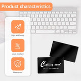 350 Pcs Metal Business Card Blanks, Black Aluminium Metal Business Cards for CNC Laser Engraving Engraver Multipurpose Personalized Custom Business Cards Blank Thickness 0.01 Inch lipetol