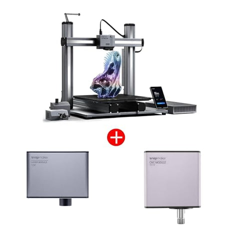 Snapmaker 2.0 A350T 3 in 1 3D Printer with 3D Printing Laser Engraving CNC Carving,and 10W Laser Module & 200W CNC Module Snapmaker
