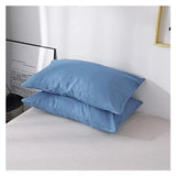 YUSIWOAL Solid Color Sanding Duvet Cover Single Double Queen King Simple Bedding Set Pillowcase Bedclothes,Summer Duvet Cover sets(Blu,Queen) YUSIWOAL