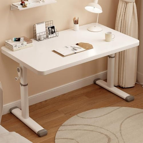 YHdtUO Standing Desk Adjustable Height, Manual Crank Stand Up Desk, White Computer Desk, Carbon Steel Table Legs, Home Office Desk, 1.5 Cm Thick Panel,One Color-120x60cm/47.2x23.6in YHdtUO