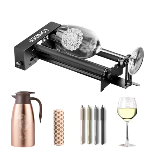 Longer Laser Engraver New-Rotary Roller, Y-axis 360° Rotation, Compatible with Other Brands of Engraver，a Good Partner for Laser Engraving Machine Longer