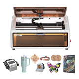 Creality Falcon A1 10W Laser Engraver, 80W Powerful Output, Fully Enclosed, 600mm/s Speed, HD Camera Auto Positioning, Pre-Assembled&Smart Material Recognition, Ideal for Wood & Metal, White Creality