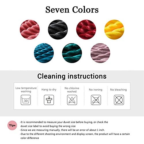 GZYZPDF Queen Duvet Cover Set,Single Quilt Cover Corduroy Soft Comforter Cover Full Size Duvet Covers Bedding Sets Crystal Velvet 4 Pieces-Yellow Queen:220x240cm(86.6x94.5) GZYZPDF