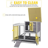 Aivituvin Rabbit Hutch / House Large Bunny Cage, Indoor Outdoor (Style1) Aivituvin