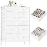 BOLUO White Night Stand with Drawers 3 Drawer Dresser for Bedroom, Tall Nightstand for Closet Dorm Modern Bedside Table BOLUO