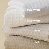 Bedsure Luxury Waffle Duvet Cover Queen Size - Textured Duvet Cover Set, Soft, Breathable Bedding Set (90"x90") with 2 Pillow Shams for All Season, Linen, Comforter Sold Separately Bedsure