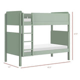 Babyletto Tiptoe Convertible Bunk Bed in Light Sage, Greenguard Gold Certified babyletto