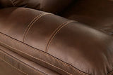 Signature Design by Ashley Edmar Leather Power Reclining Sofa with Adjustable Headrest, Brown Signature Design by Ashley