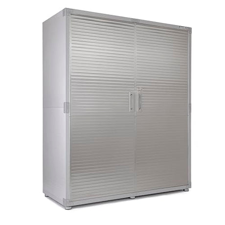 Seville Classics UltraHD Solid Steel Lockable Metal Storage Cabinet Locker Organizer w/Adjustable Shelves for Garage, Warehouse, Office, Classroom, Seville Classics