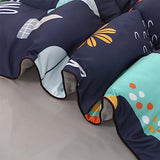Wowelife Toddler Bedding Sets for Boys Premium 4 Piece Dinosaur Toddler Comforter Set Blue Grey Bed Set, Super Soft and Comfortable for Toddler(Dark Blue) Wowelife