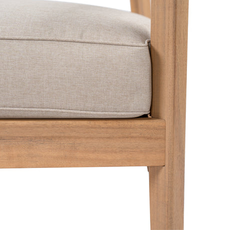 Mallorca Acacia Wood Club Chair With Seat Cushion HouseOfZazla