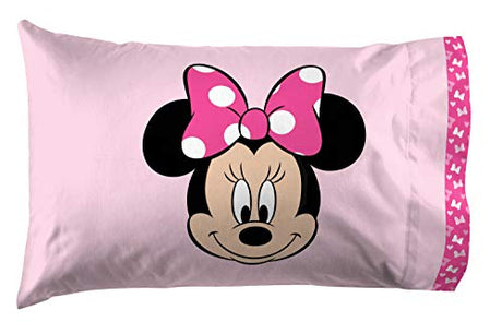 Jay Franco Disney Minnie Mouse Hearts N Love 4 Piece Twin Bed Set - Includes Reversible Comforter & Sheet Set - Super Soft Fade Resistant Microfiber - (Official Disney Product) Jay Franco