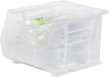 Akro-Mils 30239 AkroBins Plastic Storage Bins, Space-Saving Stackable Bins for Garage, Pantry, Craft Organization, 11-" x 8-" x 7-", Clear, 6-Pack Akro-Mils