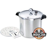 Presto 01784 23-Quart Induction Compatible Pressure Canner, Silver, Aluminum Presto