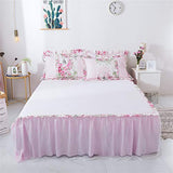 FADFAY Home Textile Pink Rose Floral Print Duvet Cover Bedding Set for Girls 4 Pieces King Size FADFAY