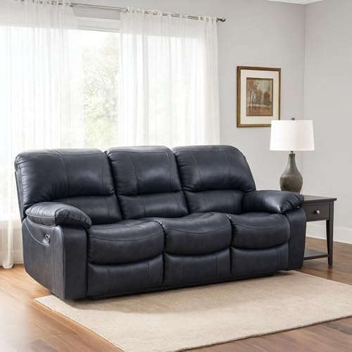 Signature Design by Ashley Leesworth Modern Power Reclining Sofa with USB Charging Ports, Blue Signature Design by Ashley