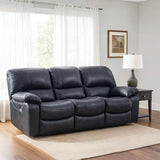 Signature Design by Ashley Leesworth Modern Power Reclining Sofa with USB Charging Ports, Blue Signature Design by Ashley