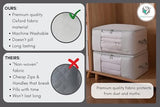 Comforter Storage Bag - Folding Organizer bag for King/Queen Comforters, Pillows, Blankets, Bedding/Quilt, Blanket, Duvet, Mothproof Space Saver; Large Collapsible Organizers, 24"x14"x11" Chaos Cleared