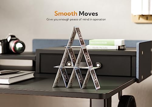 Claiks Standing Desk with Drawers, Stand Up Electric Standing Desk Adjustable Height, Sit Stand Desk with Storage Shelf and Splice Board, 48 Inch, Black Claiks