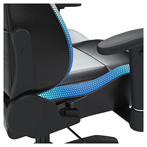 Signature Design by Ashley Lynxtyn Swivel Home Office Gaming Chair with LED Lighting, Black & Gray Signature Design by Ashley