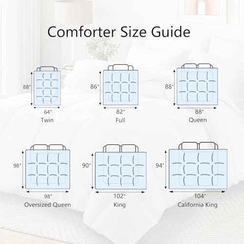 TEXARTIST Premium 2100 Series Twin Comforter All Season Breathable White Comforter Soft 4D Spiral Fiber Quilted Down Alternative Duvet with Corner Tabs Luxury Hotel Style (64"x88") TEXARTIST